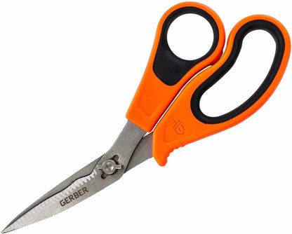 Vital Take-Apart Poultry Kitchen & Hunting Shears, Serrated, Orange | 5.5", serrated blades to cut chicken and small game, non-slip orange handle
