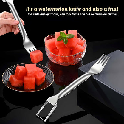 watermelon cutter 2-in-1 stainless steel fruit watermelon slicer kitchen gadgets watermelon cutter slicer tool