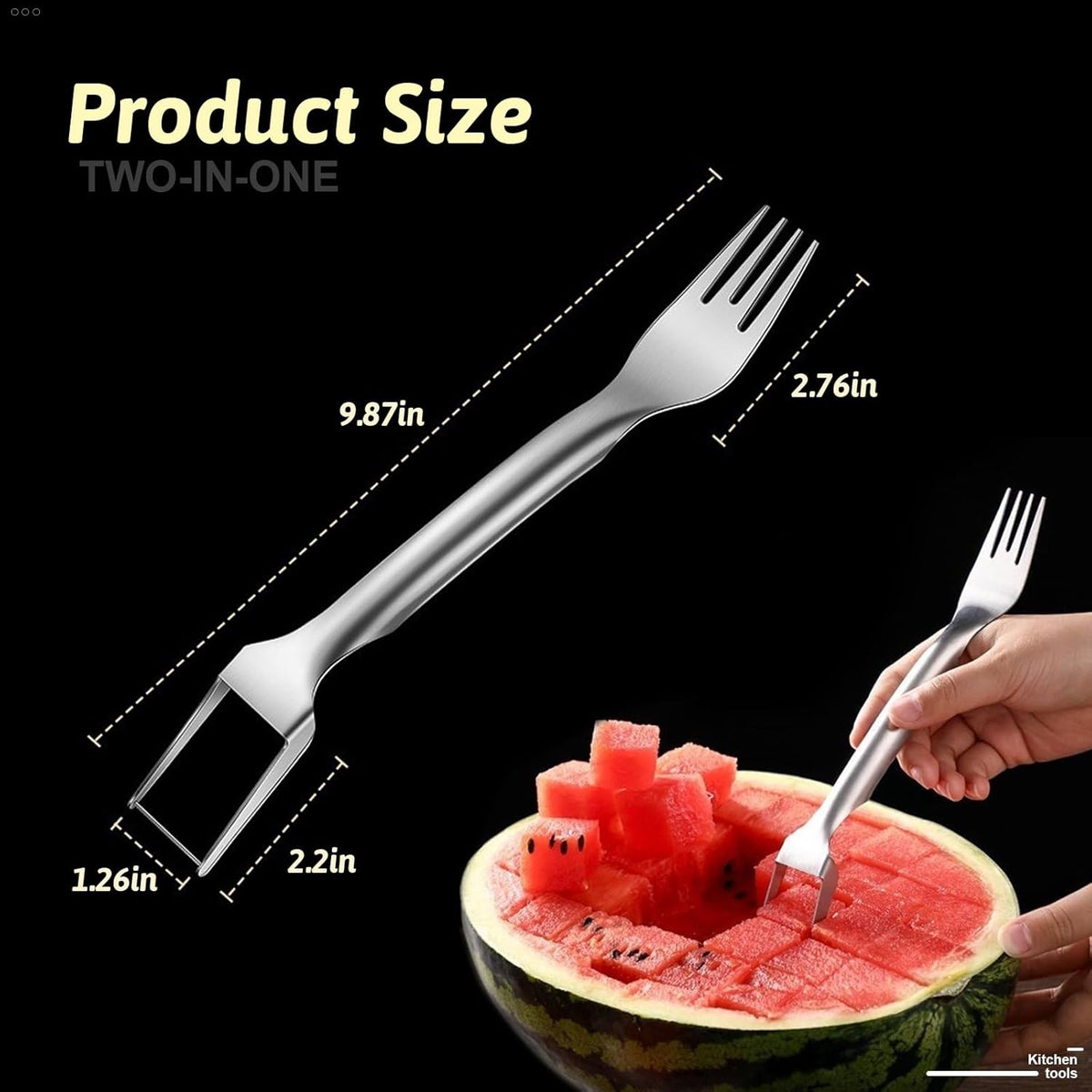 watermelon cutter 2-in-1 stainless steel fruit watermelon slicer kitchen gadgets watermelon cutter slicer tool