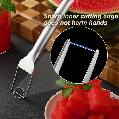 watermelon cutter 2-in-1 stainless steel fruit watermelon slicer kitchen gadgets watermelon cutter slicer tool