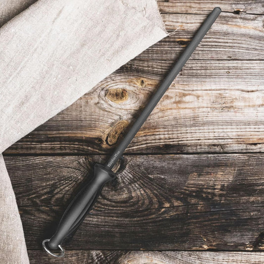 Efficient 12 Inch Honing Steel Sharpening Rod Knife Sharpener Steel For Kitchen Knives