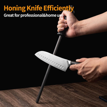 Efficient 12 Inch Honing Steel Sharpening Rod Knife Sharpener Steel For Kitchen Knives