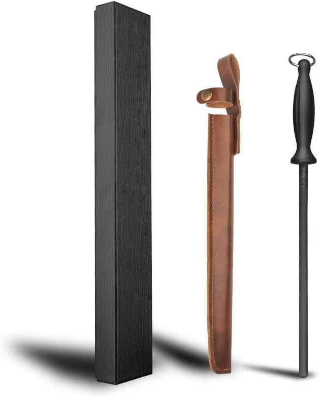 Efficient 12 Inch Honing Steel Sharpening Rod Knife Sharpener Steel For Kitchen Knives