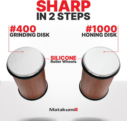 Rolling Knife Sharpener 12/15/17/19/22 degrees - Japanese Knife Sharpener Kit - Knife Sharpening