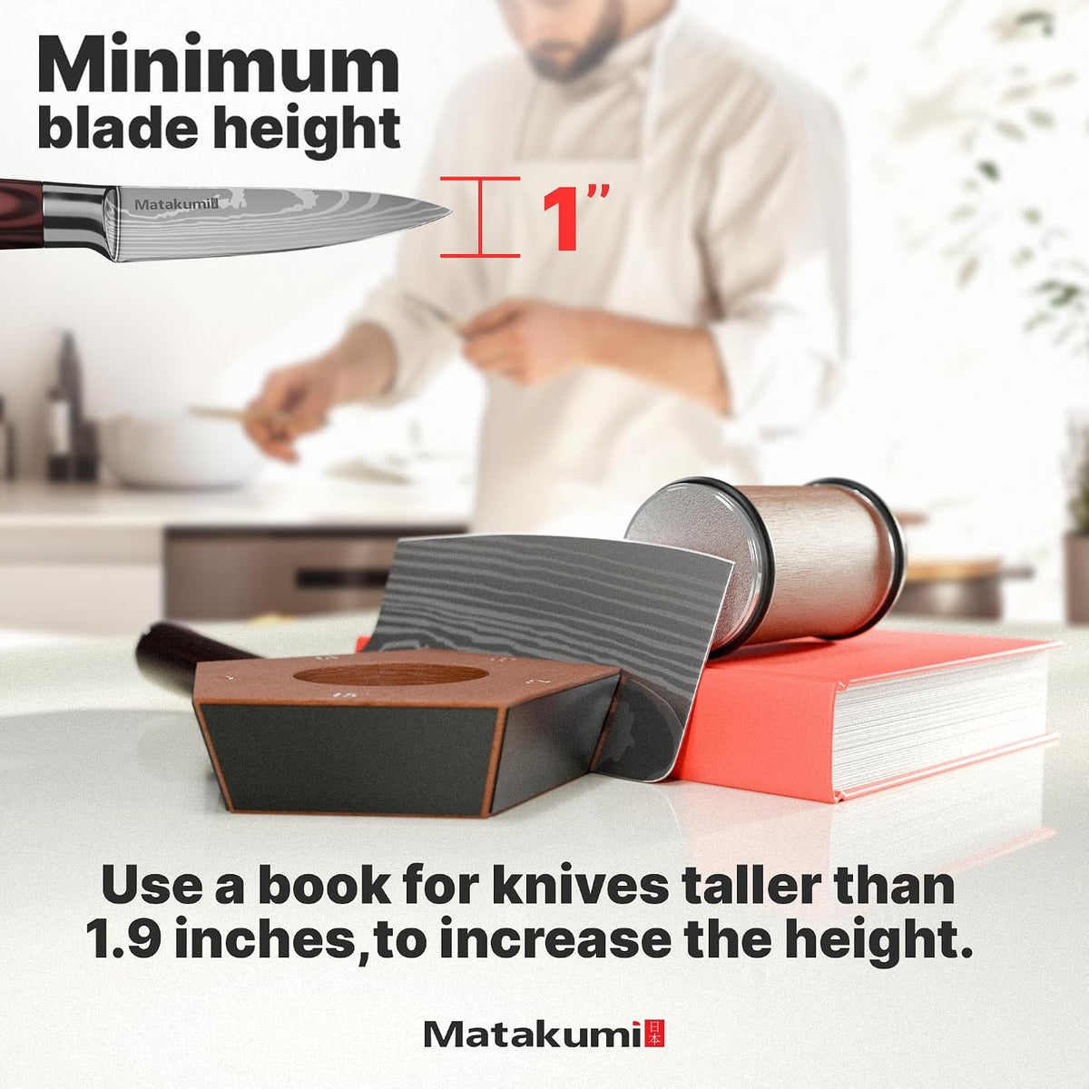 Rolling Knife Sharpener 12/15/17/19/22 degrees - Japanese Knife Sharpener Kit - Knife Sharpening