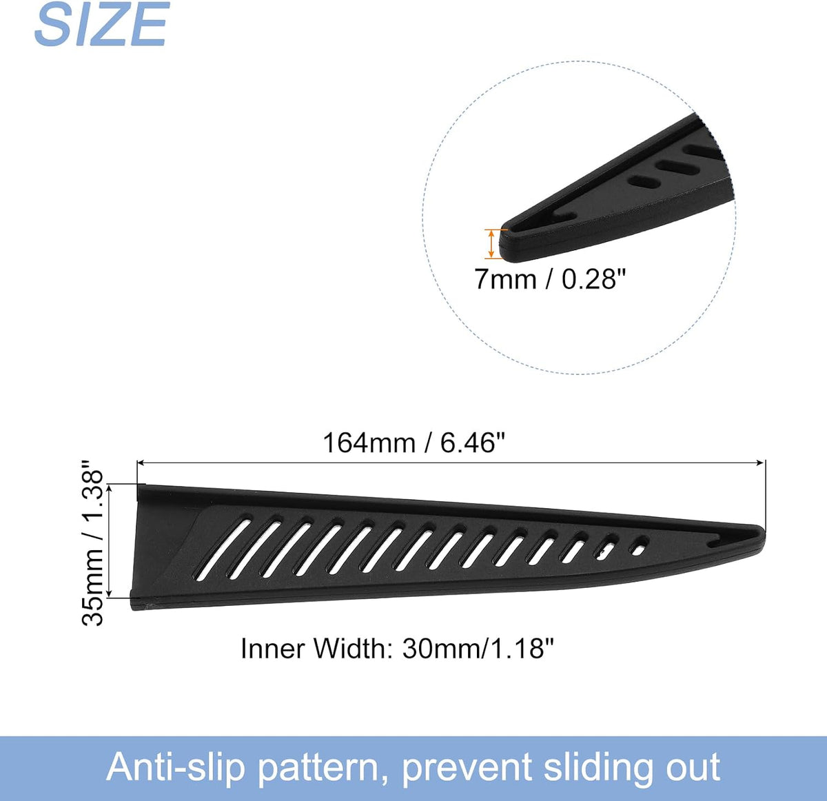 Knife Cover Sleeves Blade Edge Guards for 6" Boning Knife Protector Universal Blade Sheath for Kitchen, Black