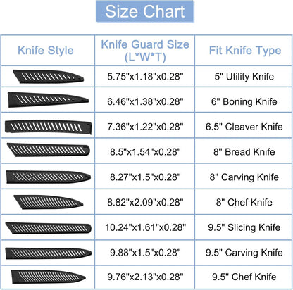 Knife Cover Sleeves Blade Edge Guards for 6" Boning Knife Protector Universal Blade Sheath for Kitchen, Black