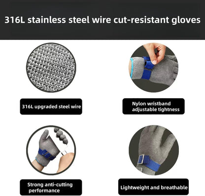 4 Pairs Cut Resistant Gloves A9 & L5 Protection fit Family Partner, S+L Sizes for 门women, Cut Proof Work Gloves for Kitchen, Gardening, Industrial Heavy Duty Work, Constration, Chainsaw Work
