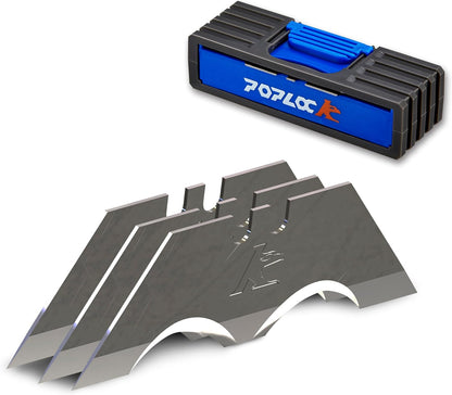 Big Hook Razor Blades for Utility Knife, 20 Pack SK2 Hook Utility Knife Blades, Replacement Refills for Cable Jacket, Roofing, Carpet & Flooring, Two-Notch Standard