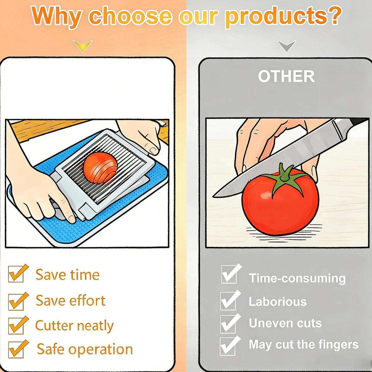 Tomato Slicer, Tomato Cutter Vegetable Slicer