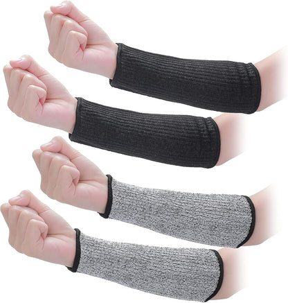2Pairs Arm Protection Sleeves Cut Resistant Sleeves Level 5 Protective Arm Sleeves Heat Resistant Sleeves Protectors for Thin Skin Bruising Men Women