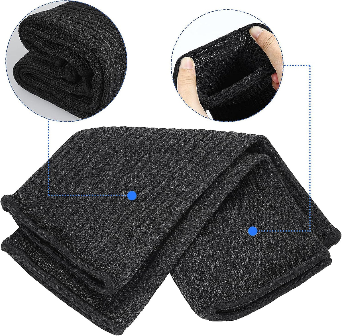 2Pairs Arm Protection Sleeves Cut Resistant Sleeves Level 5 Protective Arm Sleeves Heat Resistant Sleeves Protectors for Thin Skin Bruising Men Women