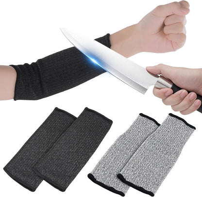2Pairs Arm Protection Sleeves Cut Resistant Sleeves Level 5 Protective Arm Sleeves Heat Resistant Sleeves Protectors for Thin Skin Bruising Men Women