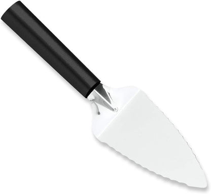 Serrated Pie Server (W220), Black Handle | 4.13" x 2.38" Stainless Steel Face, Black Resin Handle