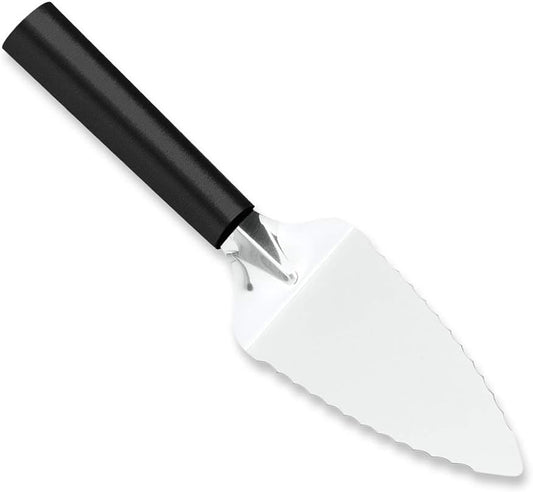 Serrated Pie Server (W220), Black Handle | 4.13" x 2.38" Stainless Steel Face, Black Resin Handle
