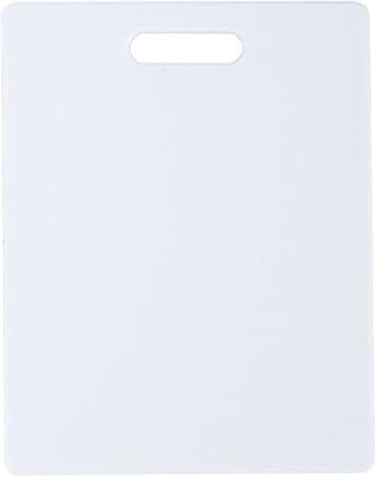 Reversible Plastic Cutting Board, 8x10 Inch, White, Dishwasher Safe, Non-Porous and Durable for Chopping, Slicing, Prep, Easy to Store