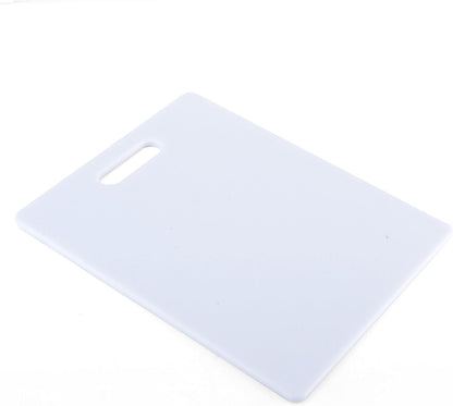 Reversible Plastic Cutting Board, 8x10 Inch, White, Dishwasher Safe, Non-Porous and Durable for Chopping, Slicing, Prep, Easy to Store