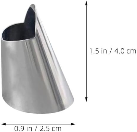 8Pcs Stainless Steel Finger Guards Chef Finger Guard for Cutting Vegetables Meat Broad Beans Pine Nuts and Pistachios Hand Protector for Safe Food Prep 1.57X0.98X0.98In