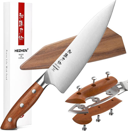 Multipurpose Asian Chef Knife - 7.4 inch Nakiri Knife -Din 1.4116 Steel-Razor Sharp & Full Tang Kitchen Knife, for Chopping, Dicing & Slicing with Ergonomic Handle