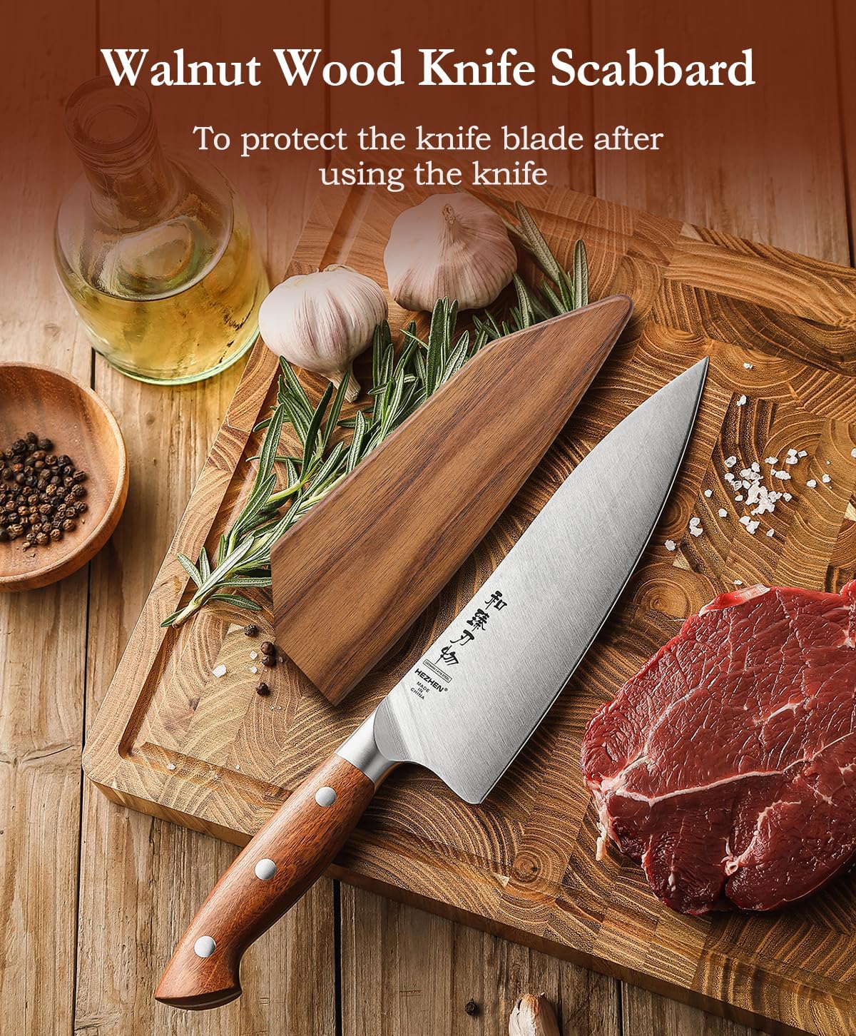 Multipurpose Asian Chef Knife - 7.4 inch Nakiri Knife -Din 1.4116 Steel-Razor Sharp & Full Tang Kitchen Knife, for Chopping, Dicing & Slicing with Ergonomic Handle