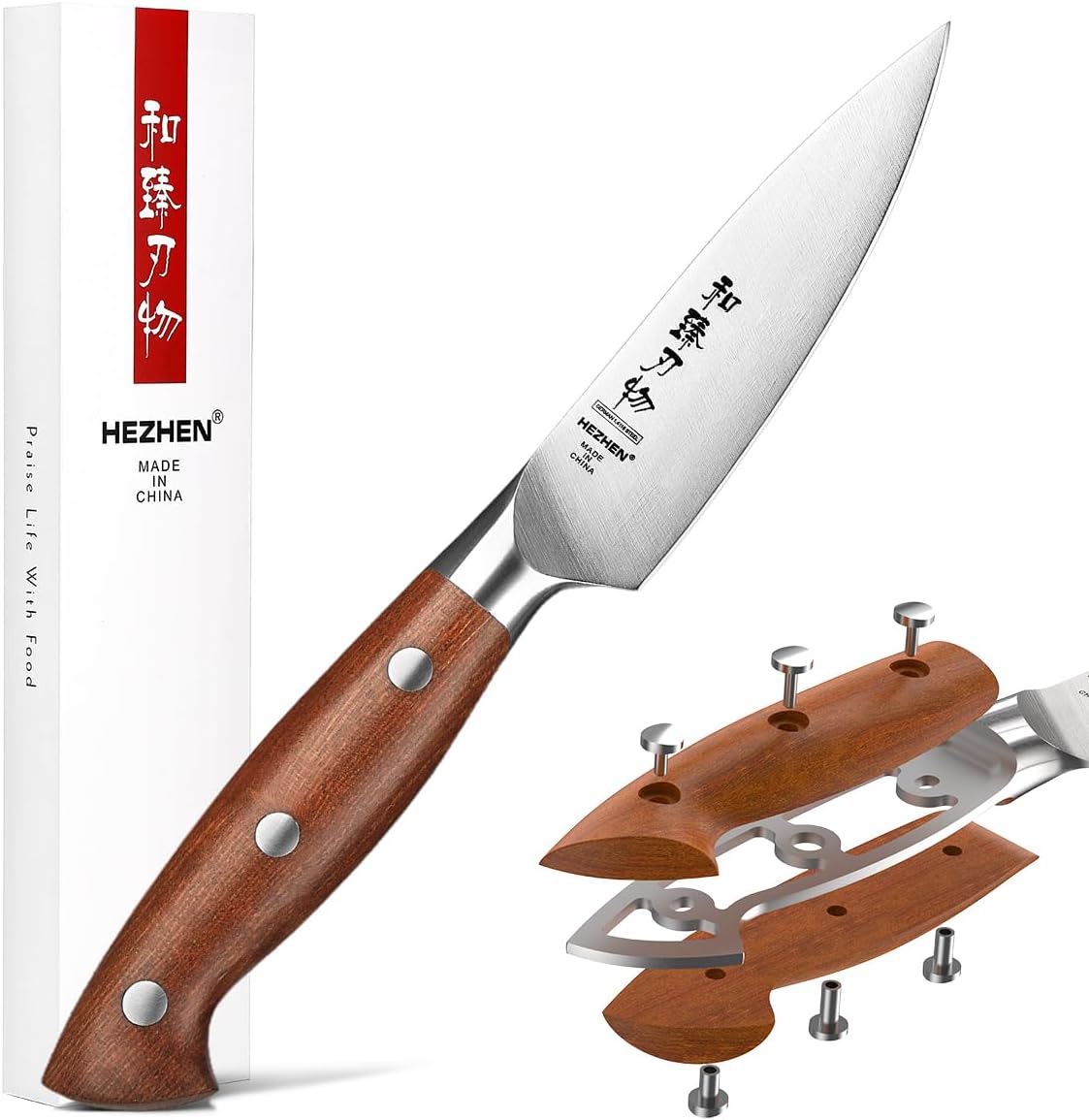 Multipurpose Asian Chef Knife - 7.4 inch Nakiri Knife -Din 1.4116 Steel-Razor Sharp & Full Tang Kitchen Knife, for Chopping, Dicing & Slicing with Ergonomic Handle