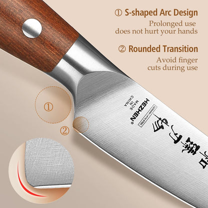 Multipurpose Asian Chef Knife - 7.4 inch Nakiri Knife -Din 1.4116 Steel-Razor Sharp & Full Tang Kitchen Knife, for Chopping, Dicing & Slicing with Ergonomic Handle