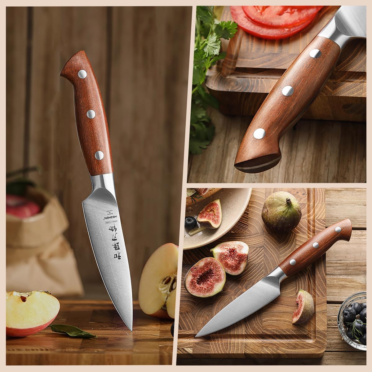 Multipurpose Asian Chef Knife - 7.4 inch Nakiri Knife -Din 1.4116 Steel-Razor Sharp & Full Tang Kitchen Knife, for Chopping, Dicing & Slicing with Ergonomic Handle