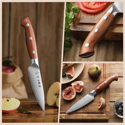Multipurpose Asian Chef Knife - 7.4 inch Nakiri Knife -Din 1.4116 Steel-Razor Sharp & Full Tang Kitchen Knife, for Chopping, Dicing & Slicing with Ergonomic Handle