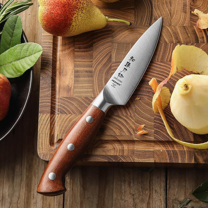 Multipurpose Asian Chef Knife - 7.4 inch Nakiri Knife -Din 1.4116 Steel-Razor Sharp & Full Tang Kitchen Knife, for Chopping, Dicing & Slicing with Ergonomic Handle