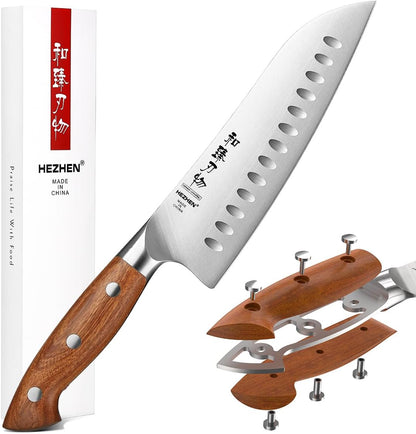 Multipurpose Asian Chef Knife - 7.4 inch Nakiri Knife -Din 1.4116 Steel-Razor Sharp & Full Tang Kitchen Knife, for Chopping, Dicing & Slicing with Ergonomic Handle