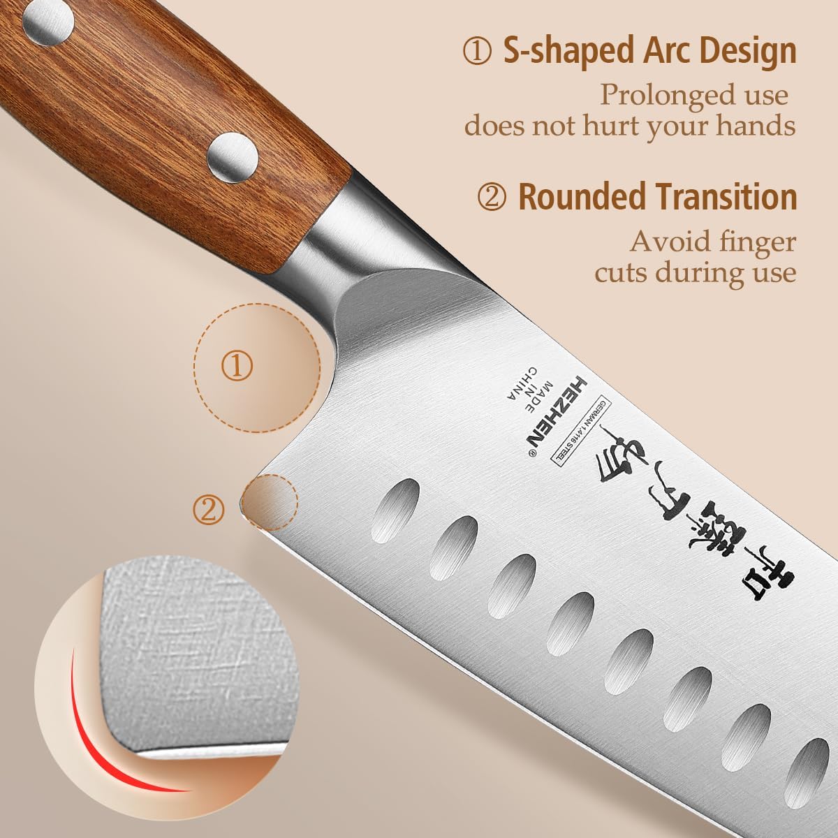 Multipurpose Asian Chef Knife - 7.4 inch Nakiri Knife -Din 1.4116 Steel-Razor Sharp & Full Tang Kitchen Knife, for Chopping, Dicing & Slicing with Ergonomic Handle