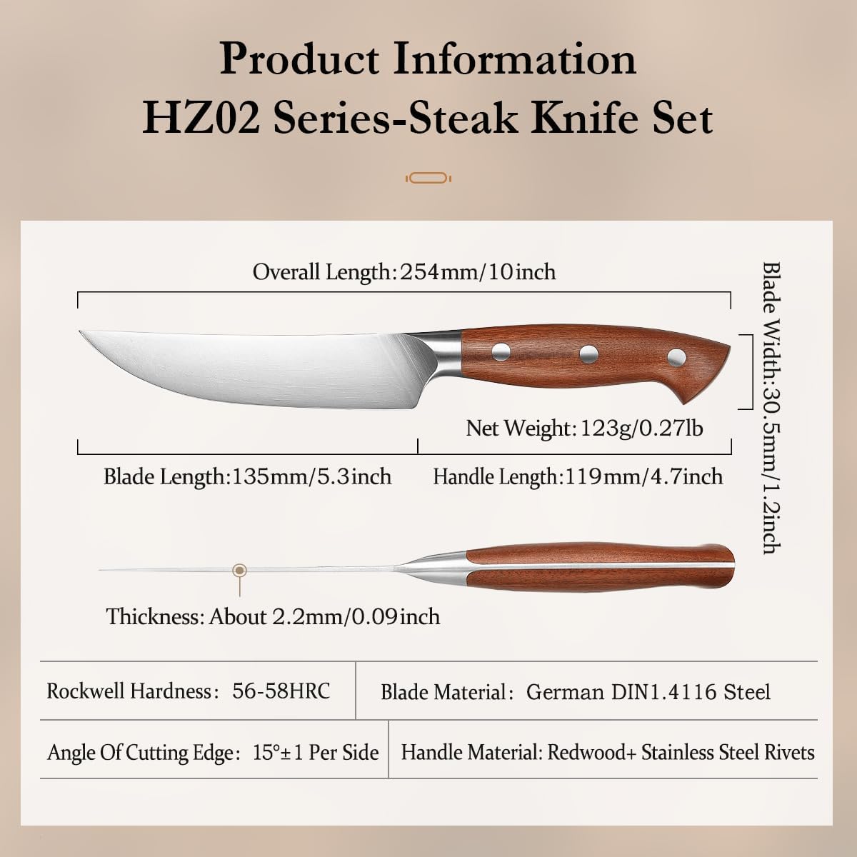 Multipurpose Asian Chef Knife - 7.4 inch Nakiri Knife -Din 1.4116 Steel-Razor Sharp & Full Tang Kitchen Knife, for Chopping, Dicing & Slicing with Ergonomic Handle