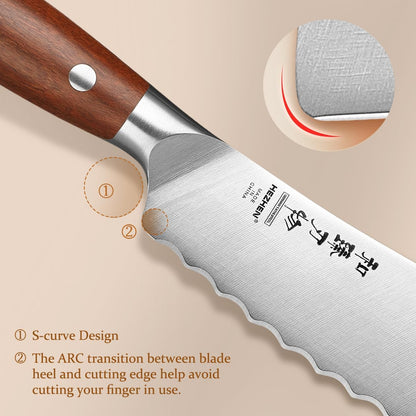 Multipurpose Asian Chef Knife - 7.4 inch Nakiri Knife -Din 1.4116 Steel-Razor Sharp & Full Tang Kitchen Knife, for Chopping, Dicing & Slicing with Ergonomic Handle