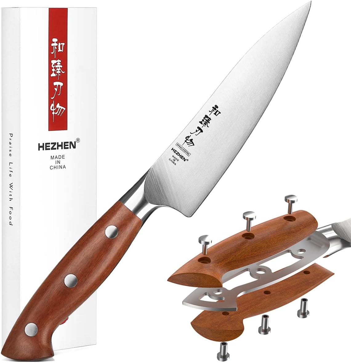 Multipurpose Asian Chef Knife - 7.4 inch Nakiri Knife -Din 1.4116 Steel-Razor Sharp & Full Tang Kitchen Knife, for Chopping, Dicing & Slicing with Ergonomic Handle