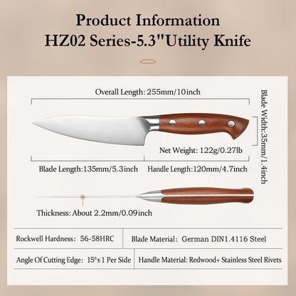 Multipurpose Asian Chef Knife - 7.4 inch Nakiri Knife -Din 1.4116 Steel-Razor Sharp & Full Tang Kitchen Knife, for Chopping, Dicing & Slicing with Ergonomic Handle
