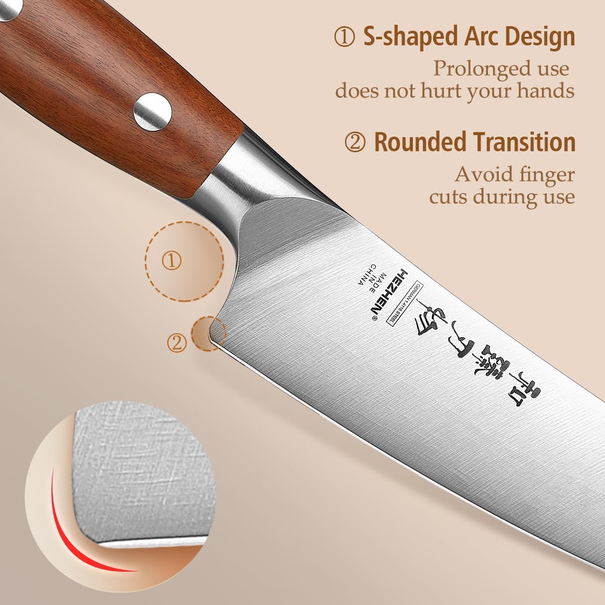 Multipurpose Asian Chef Knife - 7.4 inch Nakiri Knife -Din 1.4116 Steel-Razor Sharp & Full Tang Kitchen Knife, for Chopping, Dicing & Slicing with Ergonomic Handle