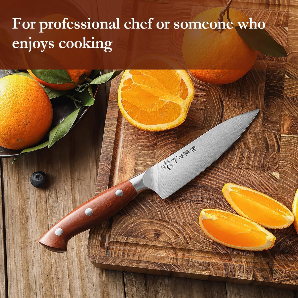 Multipurpose Asian Chef Knife - 7.4 inch Nakiri Knife -Din 1.4116 Steel-Razor Sharp & Full Tang Kitchen Knife, for Chopping, Dicing & Slicing with Ergonomic Handle