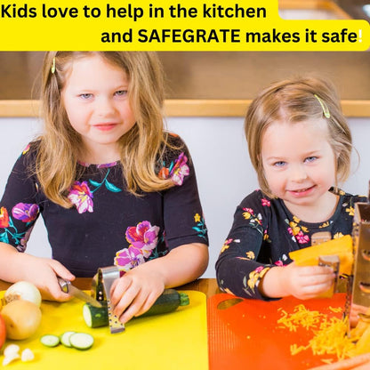 Grater Guard for Cutting Vegetables/Grating with Mandoline Slicer, Stainless Steel Protector for Food, Dishwasher Safe Finger Guard