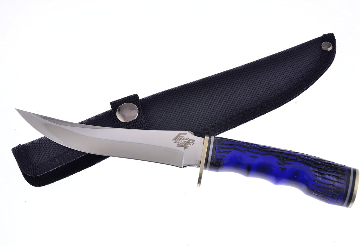 3 Piece Knife Set with a Storage Case 01ST/AG Fixed Blade & Pocket Knives with a Green Composite Handle Stainless Steel Blades Ranging from 4-9 Inches in Length