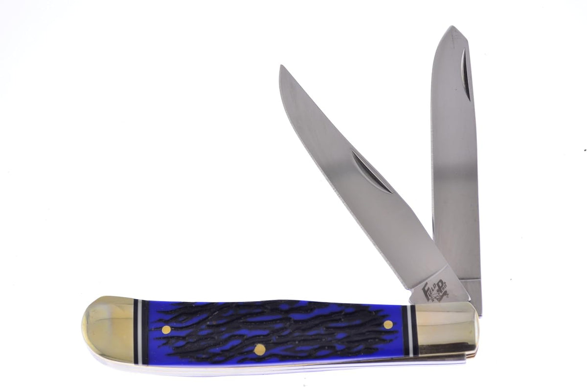 3 Piece Knife Set with a Storage Case 01ST/AG Fixed Blade & Pocket Knives with a Green Composite Handle Stainless Steel Blades Ranging from 4-9 Inches in Length