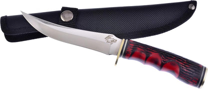 3 Piece Knife Set with a Storage Case 01ST/AG Fixed Blade & Pocket Knives with a Green Composite Handle Stainless Steel Blades Ranging from 4-9 Inches in Length