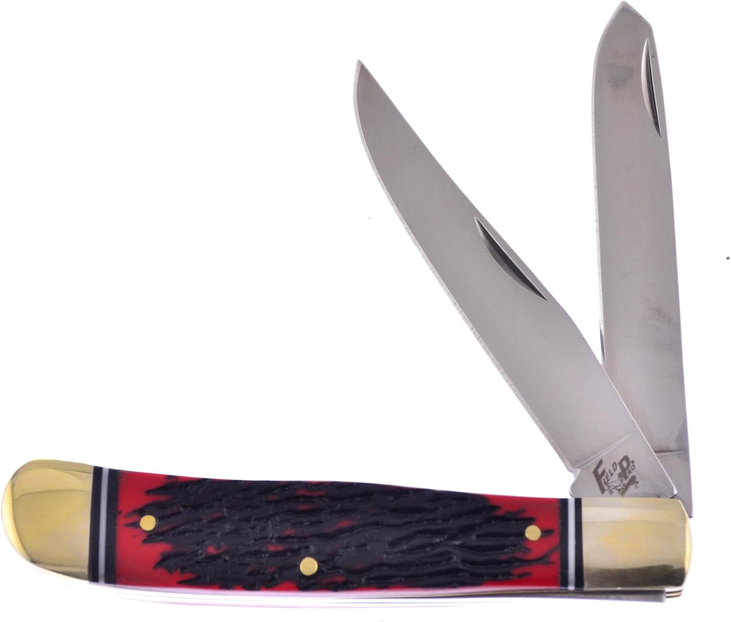 3 Piece Knife Set with a Storage Case 01ST/AG Fixed Blade & Pocket Knives with a Green Composite Handle Stainless Steel Blades Ranging from 4-9 Inches in Length