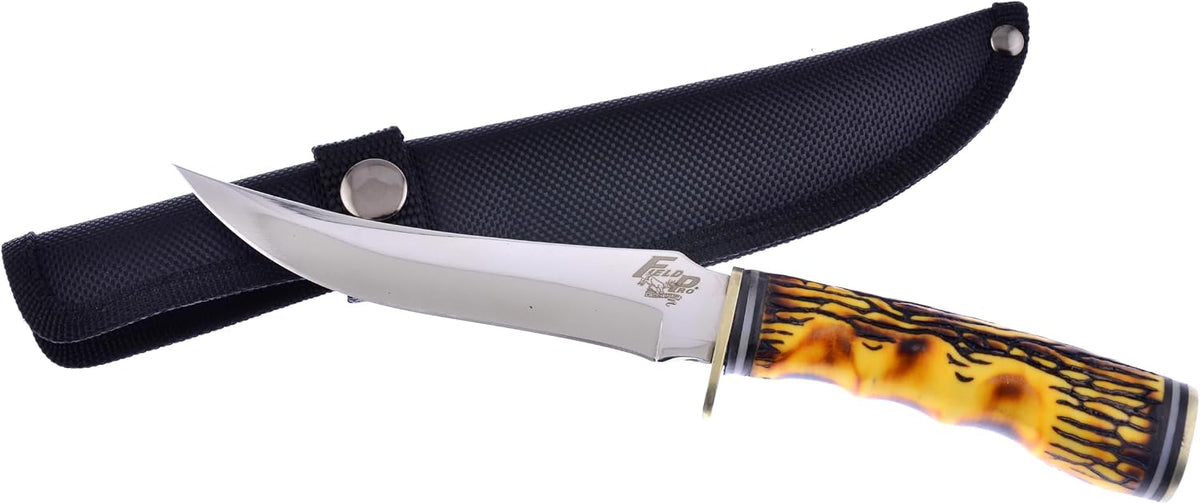 3 Piece Knife Set with a Storage Case 01ST/AG Fixed Blade & Pocket Knives with a Green Composite Handle Stainless Steel Blades Ranging from 4-9 Inches in Length
