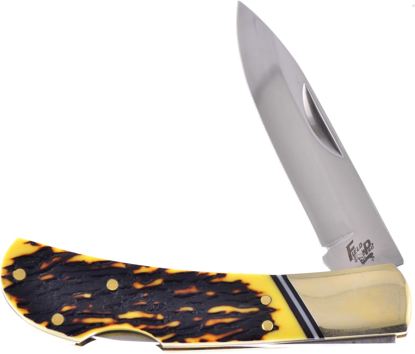 3 Piece Knife Set with a Storage Case 01ST/AG Fixed Blade & Pocket Knives with a Green Composite Handle Stainless Steel Blades Ranging from 4-9 Inches in Length