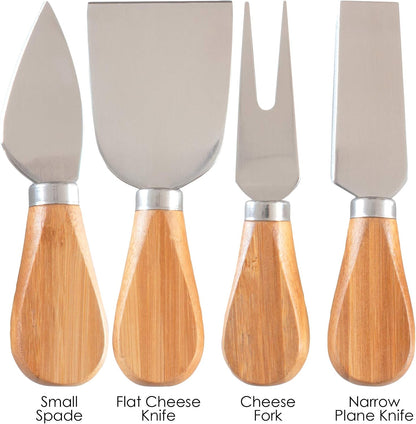 4-Piece Cheese Tool Set, Charcuterie Board Accessories