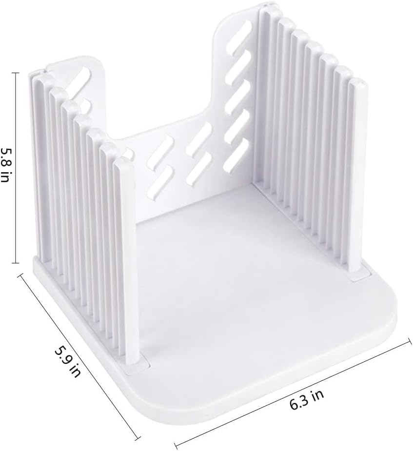 Foldable Compact Plastic Bread Loaf Cutter Slicer for Homemade Bread, Cake, Toast, Bagels