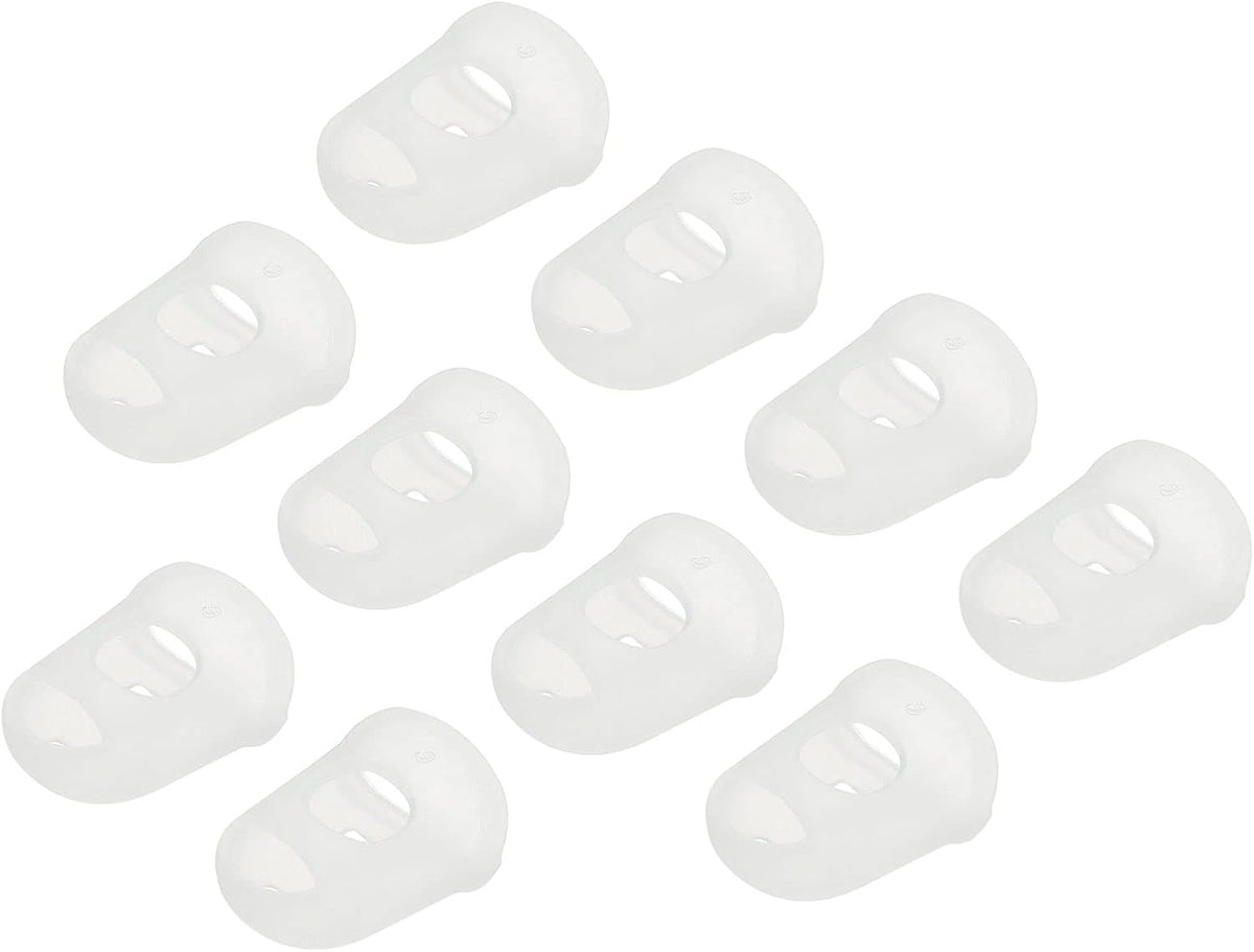 10 Pcs Fingertip Protector Silicone Fingertip Covers | Protect Fingers, Great for Playing Guitar, Sewing, Cutting (Transparent, 25mm, 1-Inch)