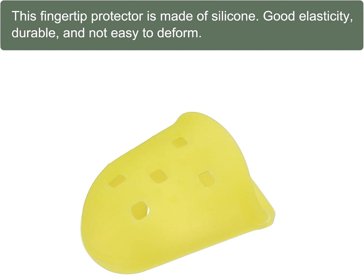 10 Pcs Fingertip Protector Silicone Fingertip Covers | Protect Fingers, Great for Playing Guitar, Sewing, Cutting (Transparent, 25mm, 1-Inch)