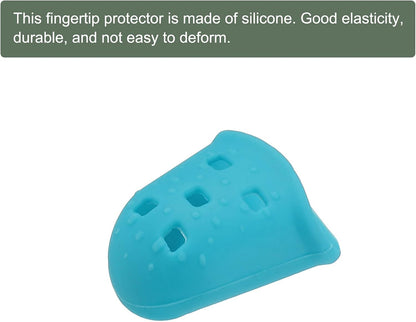 10 Pcs Fingertip Protector Silicone Fingertip Covers | Protect Fingers, Great for Playing Guitar, Sewing, Cutting (Transparent, 25mm, 1-Inch)