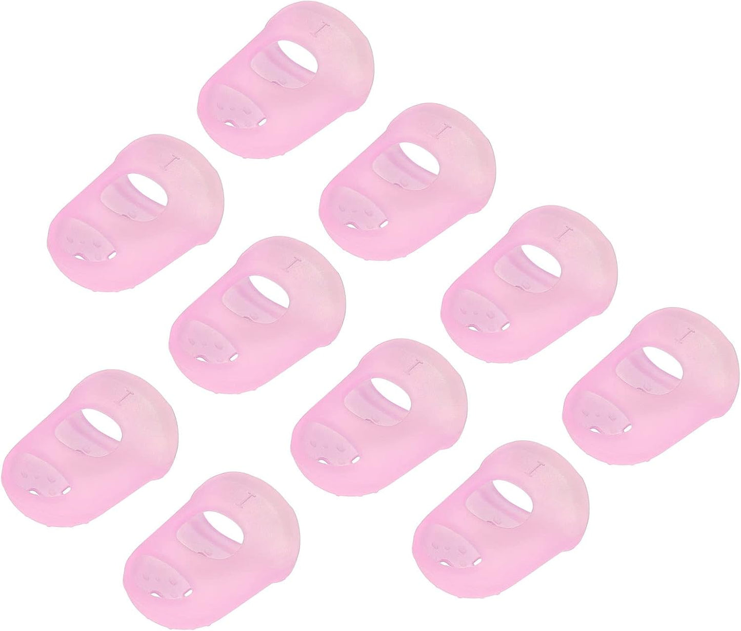 10 Pcs Fingertip Protector Silicone Fingertip Covers | Protect Fingers, Great for Playing Guitar, Sewing, Cutting (Transparent, 25mm, 1-Inch)